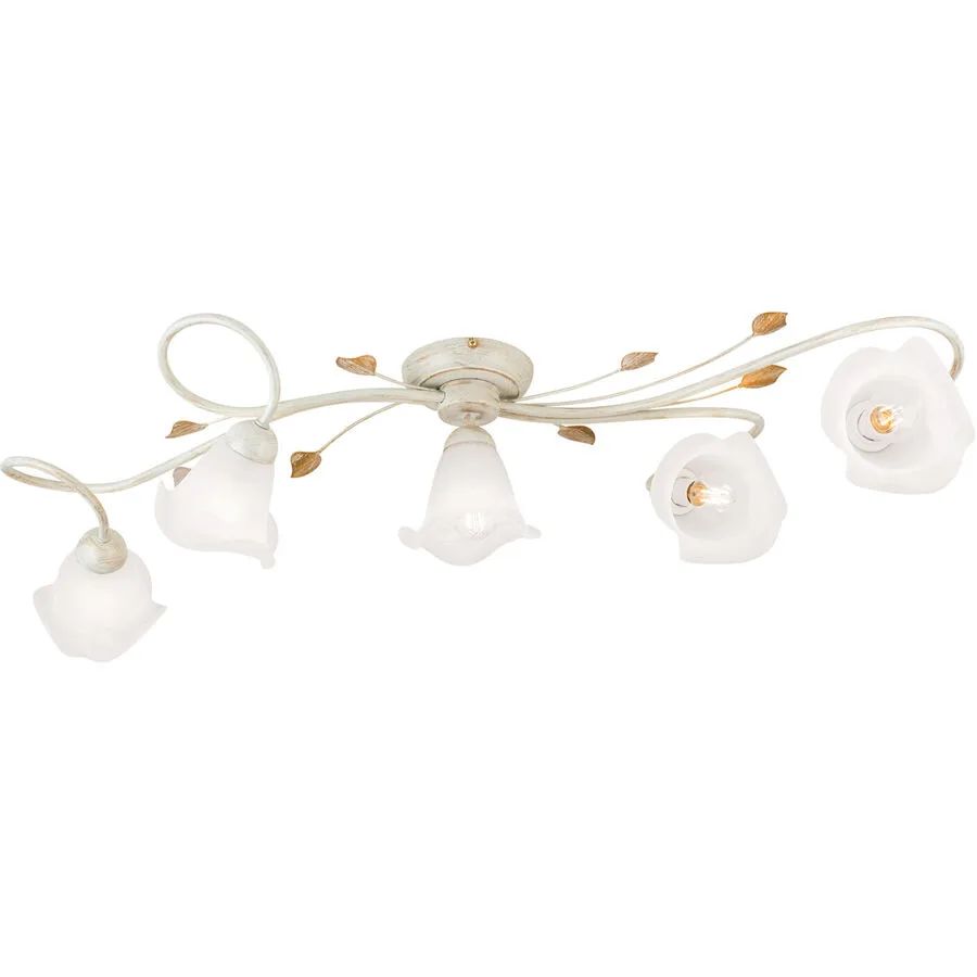Deckenlampe Sisi Beige Stahl 41 cm - Farbe: ELFENBEIN
