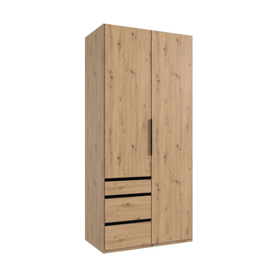 Kleiderschrank Sanko Eiche Nachbildung Holzwerkstoff B 100 cm