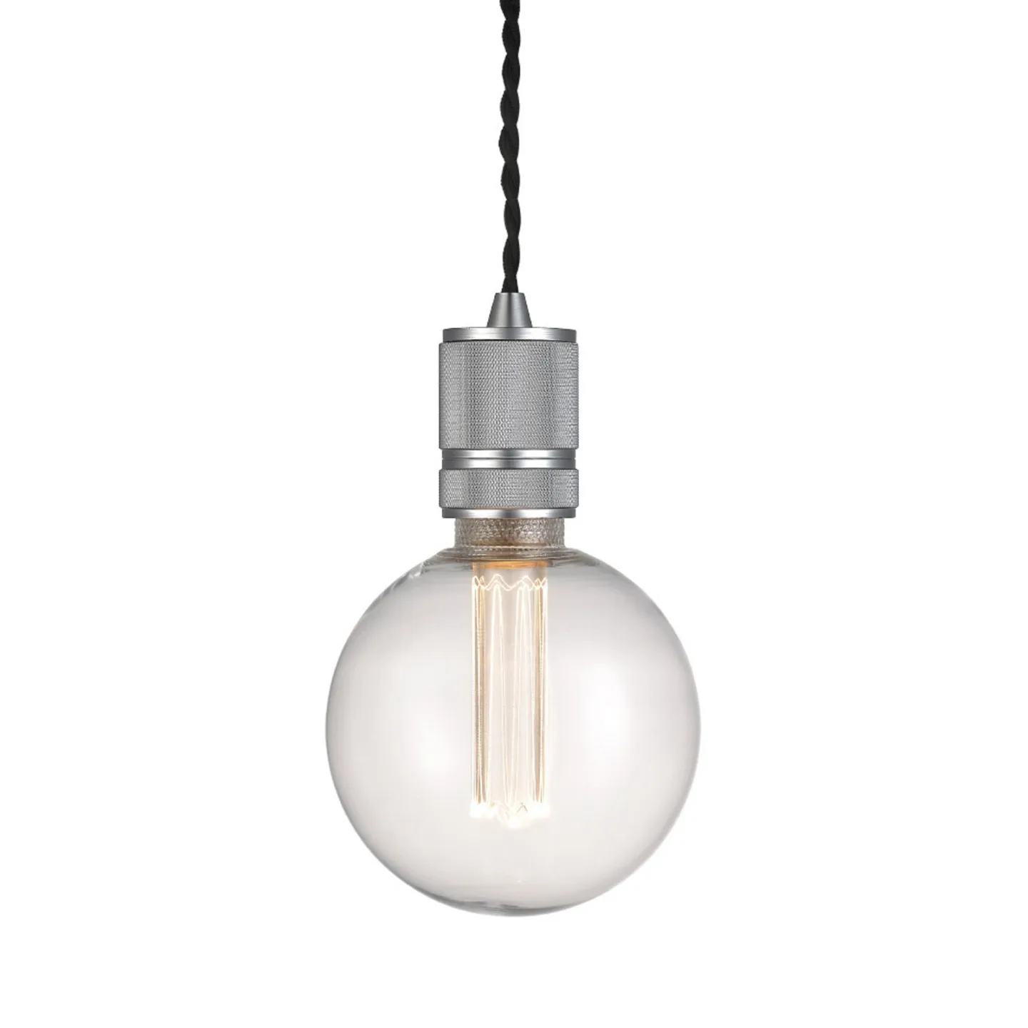 HALO hængelampe, mat sølv, højde 8 cm, E27 - Halo Design - Stue - Aluminium - Med én lyskilde