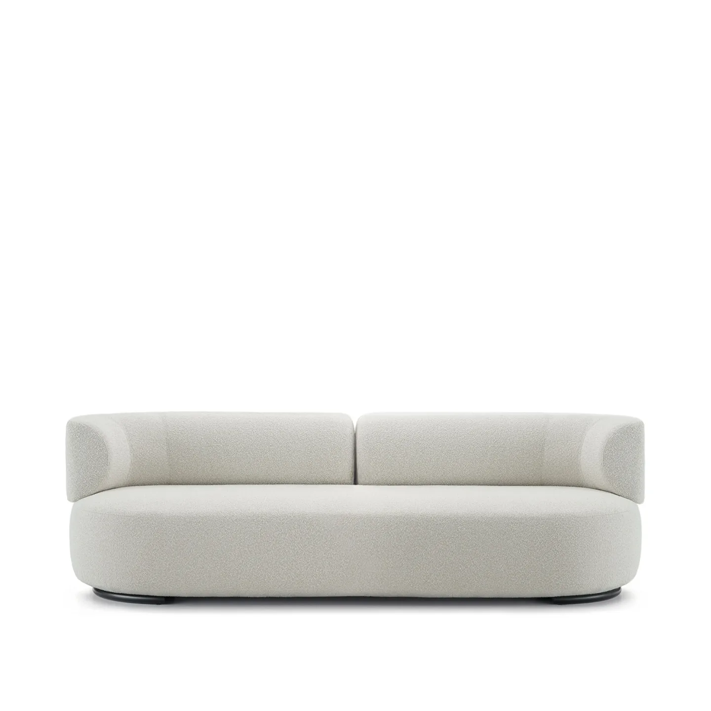 Kartell - K-Waiting Sofa Bouclé Ecru - Soffor - Rodolfo Dordoni - Beige - Metall/Textilmaterial/Plast