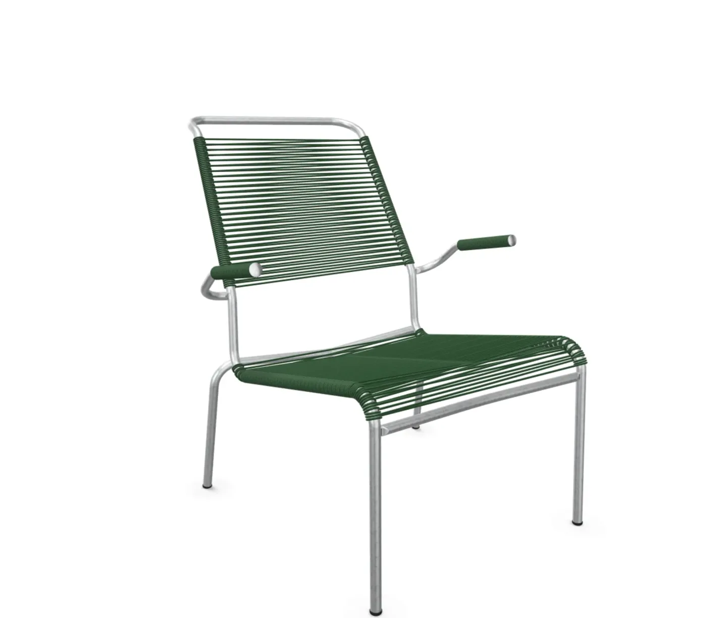Schaffner Spaghetti-Lounger Säntis mit Lehne / Hochlehner Feuerverzinkt Grün | Schubiger Möbel
