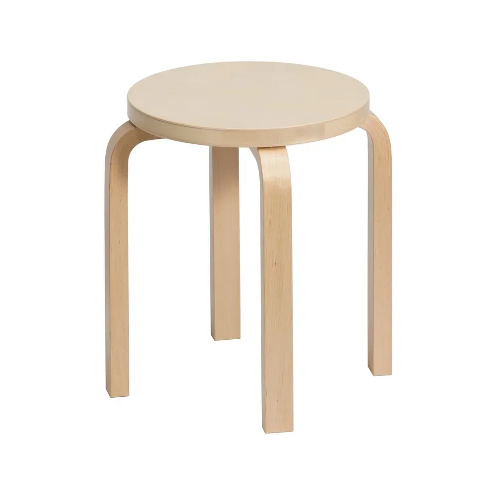 Artek Stool E60 pall 4 st ben Naturlackerad björk-Björk