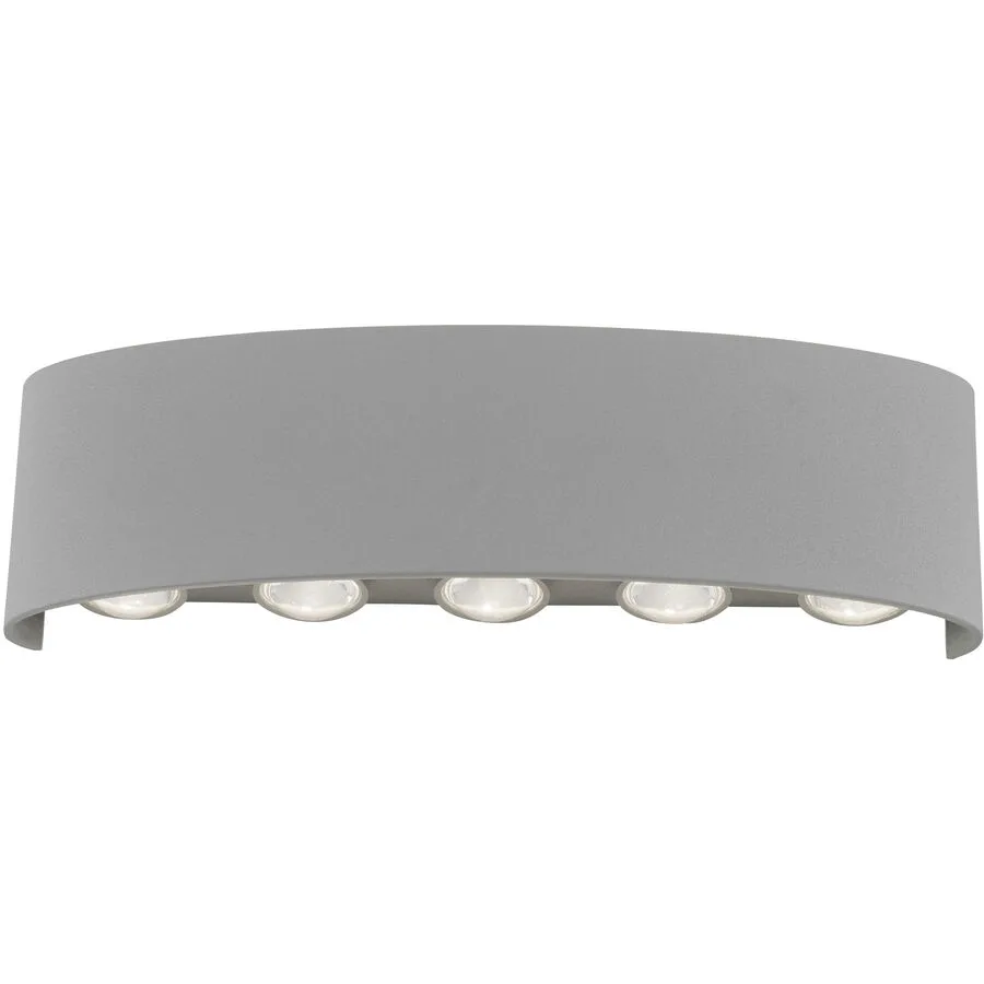 Wandlampe Carlo Silber Aluminium 4.7 cm 8 cm - LED - Lichtfarbe: Warmweiss- LED Energiesparlampe
