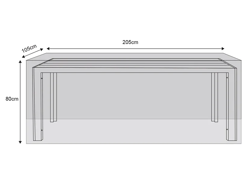 Schutzhülle für Gartentisch COVER Anthrazit