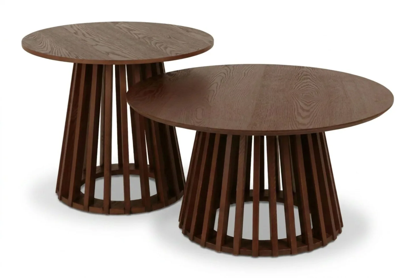 Peyra Soffbord Satsbord Runt 86/60 cm Fanér - Valnöt