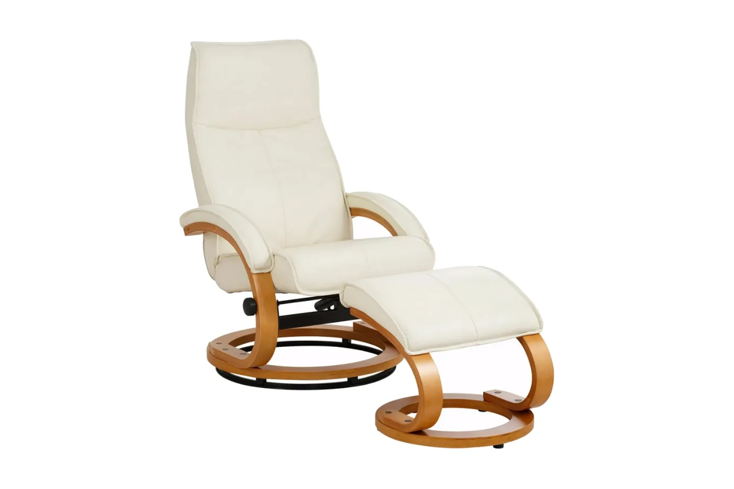 Recliner\|Ottoman Paprika Cream Genuine Läder \|Bokf - Beige