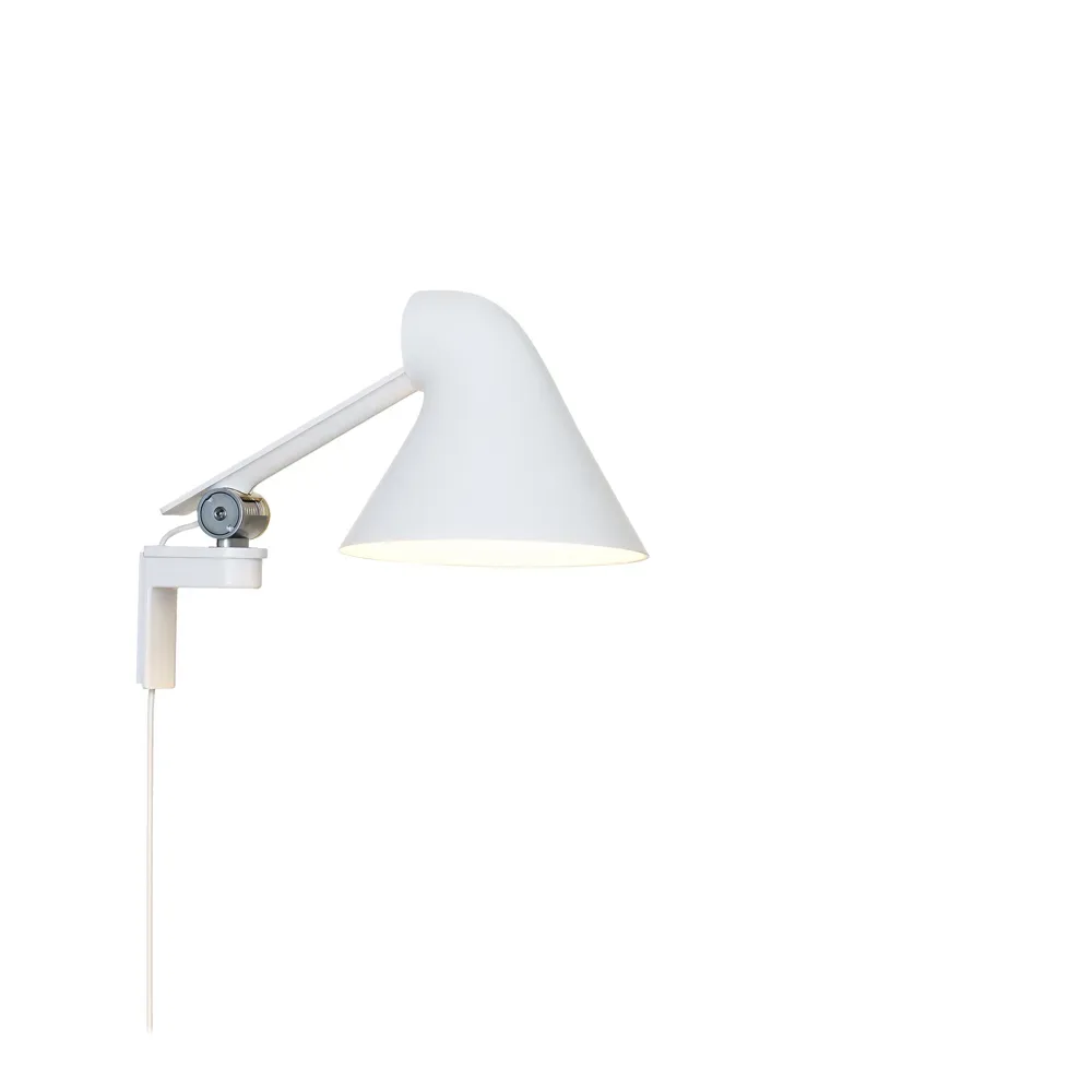 Louis Poulsen NJP vägglampa Vit, kort arm, LED, 3000k