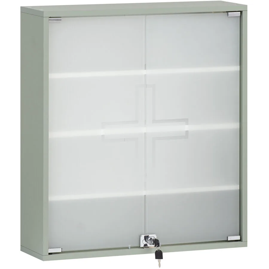 Badezimmerschrank Arne grün Holzwerkstoff B 64.2 cm T 19.6 cm H 71.4 cm