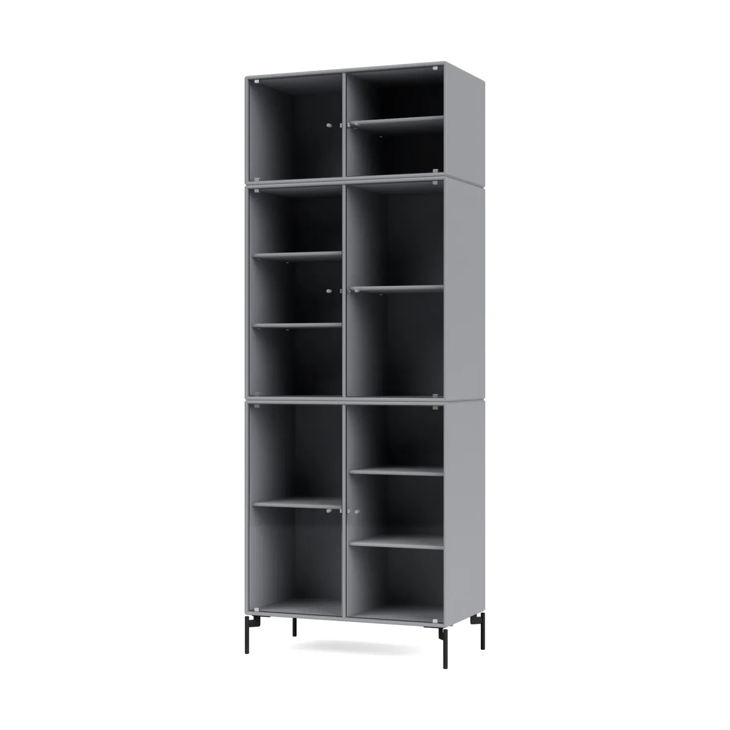 Montana Ripple IV Vitrinenschrank 69,6x187,2x38 cm Graphic-Beine black