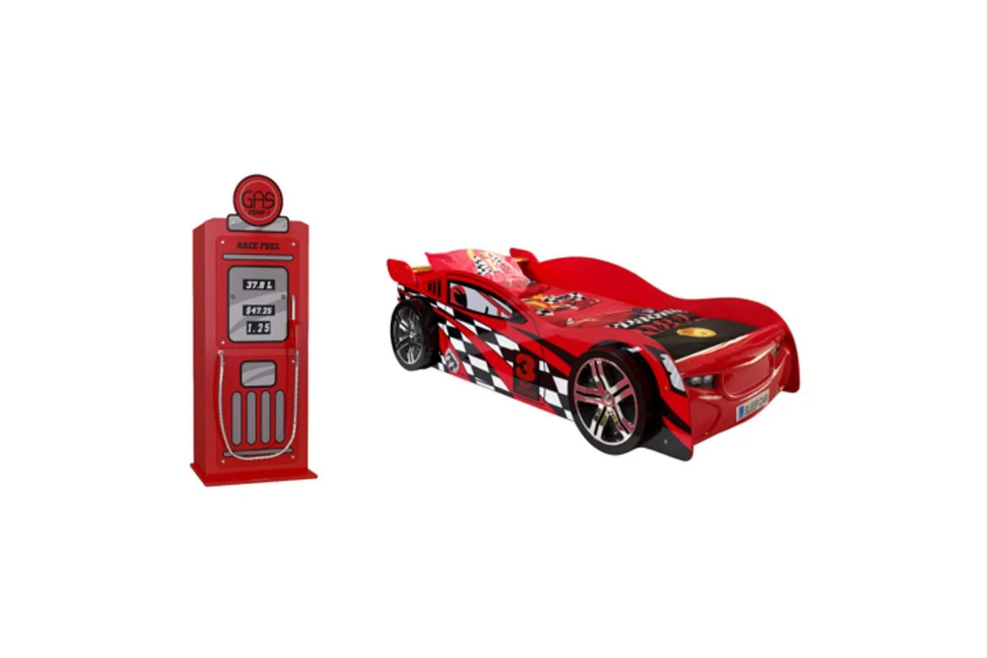 Säng med garderob Night Speeder Red -
