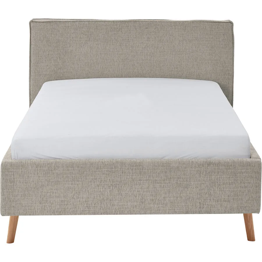 Bett Lina Greige Polyester 140 x 200 cm