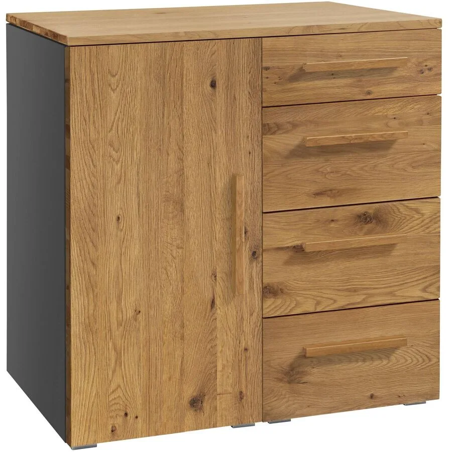 Hasena Kommode Jenni anthrazit/Wildeiche Holz/MDF B 90 H 86 cm