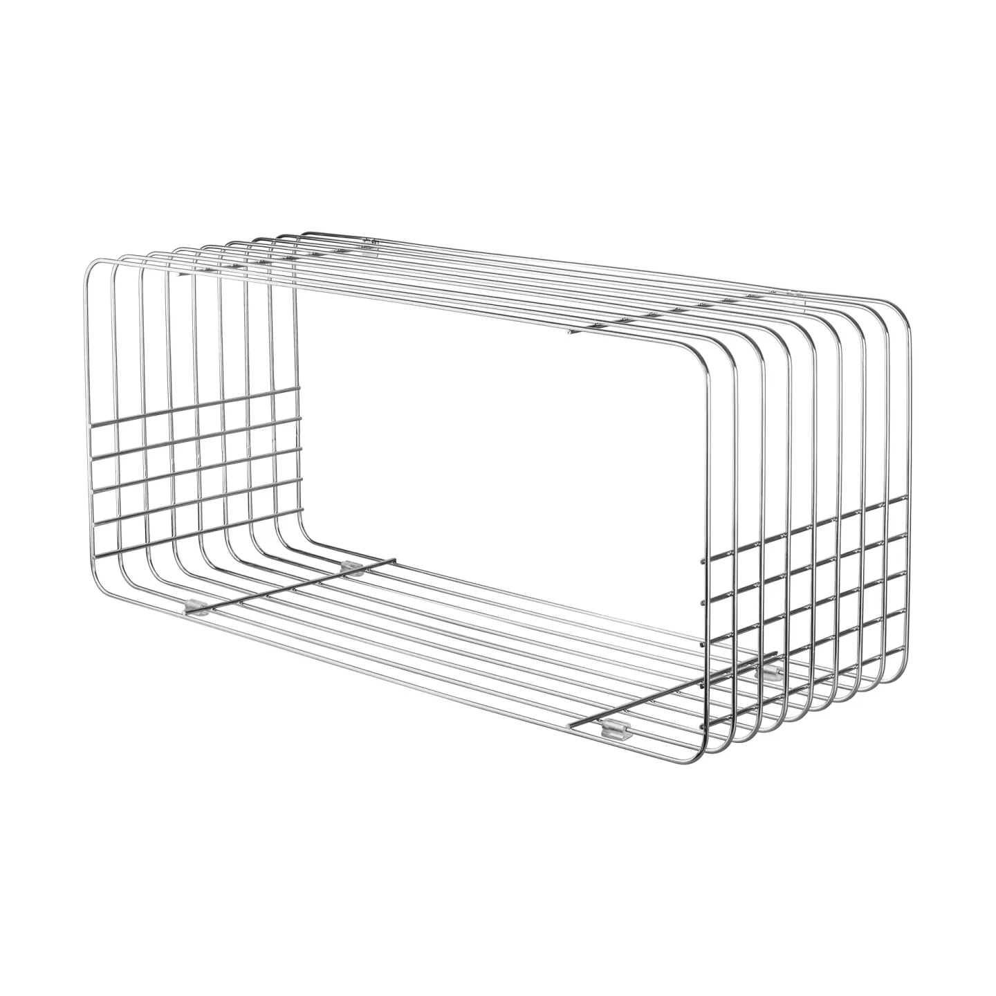 Mette Ditmer Wire Wandregal Chrome, 31x70x26 cm