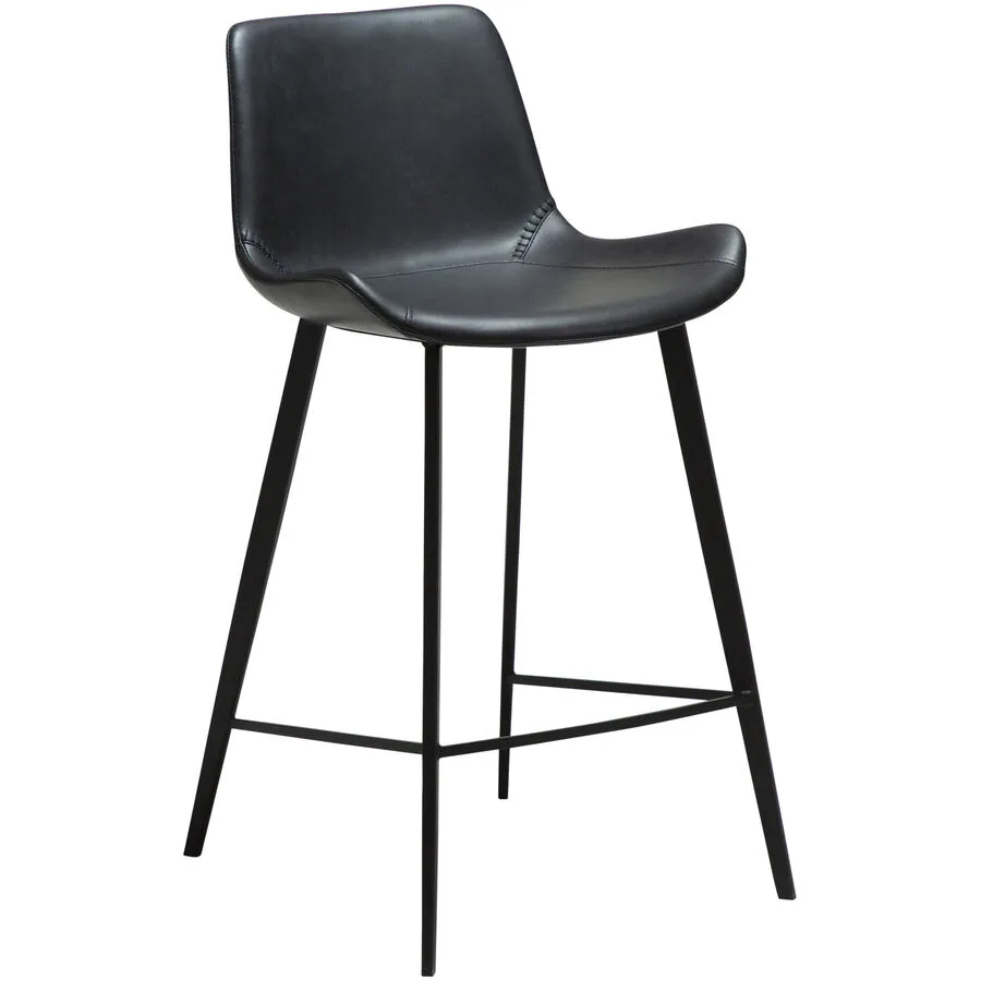 DAN-FORM Barhocker 2er-Set Hype schwarz Kunstleder, Metall H 88 cm