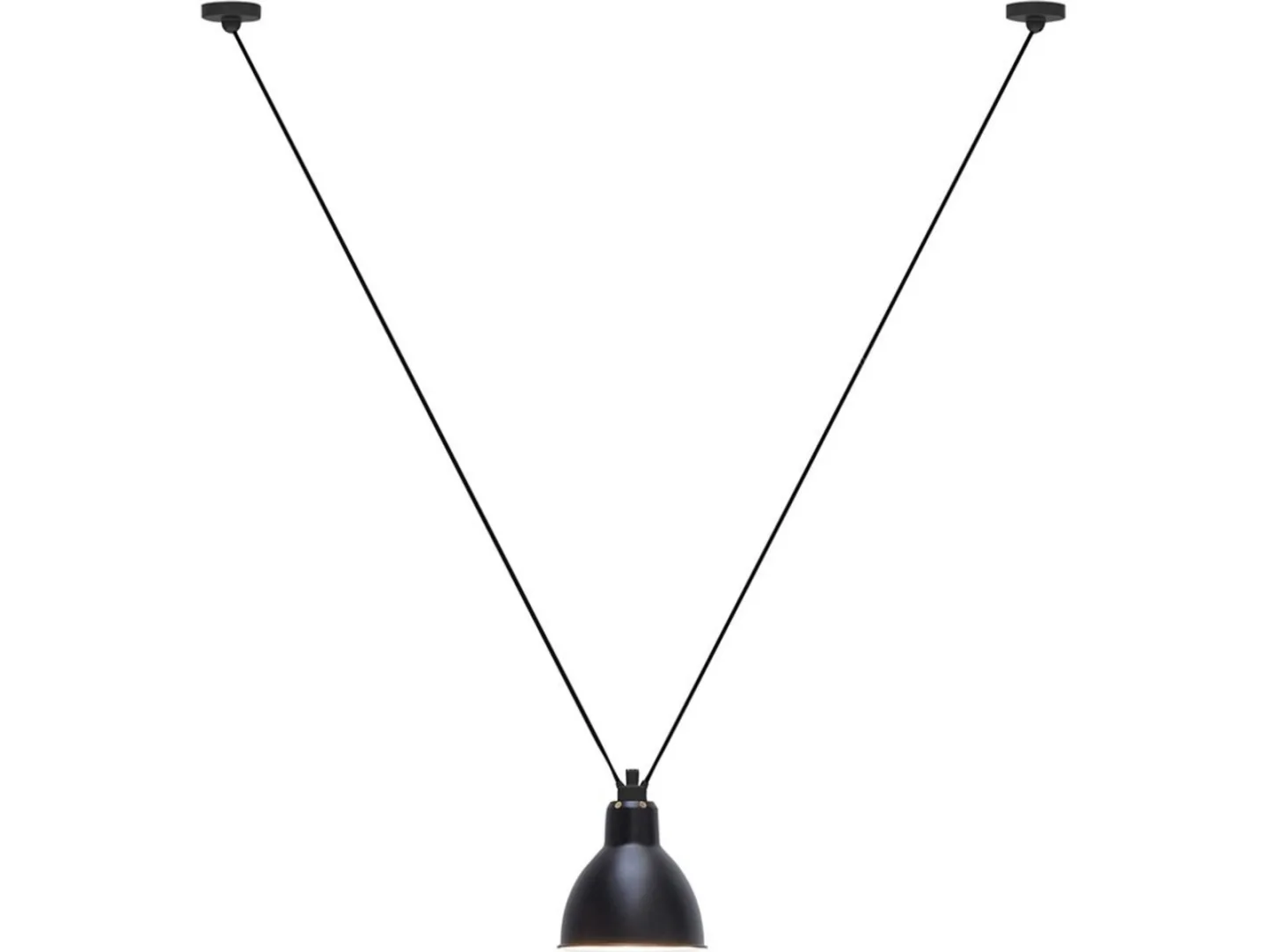 323 L Pendelleuchte Round Black - Lampe Gras - Wohnzimmer - Metall
