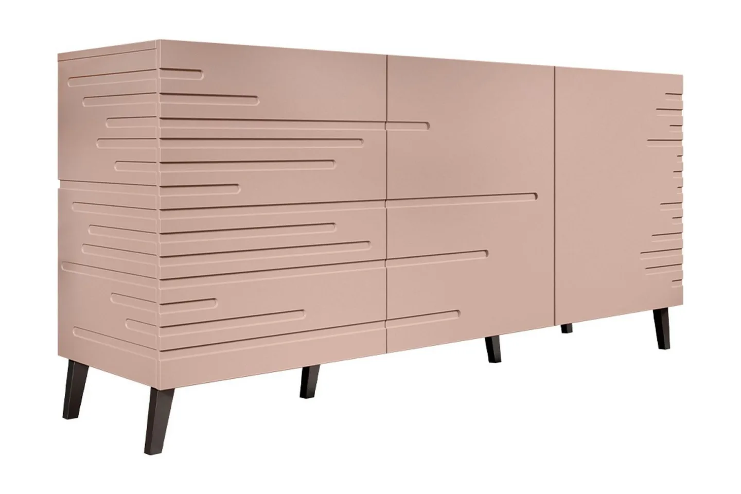 Novaj Byrå 40x155 cm - Rosa/Svart