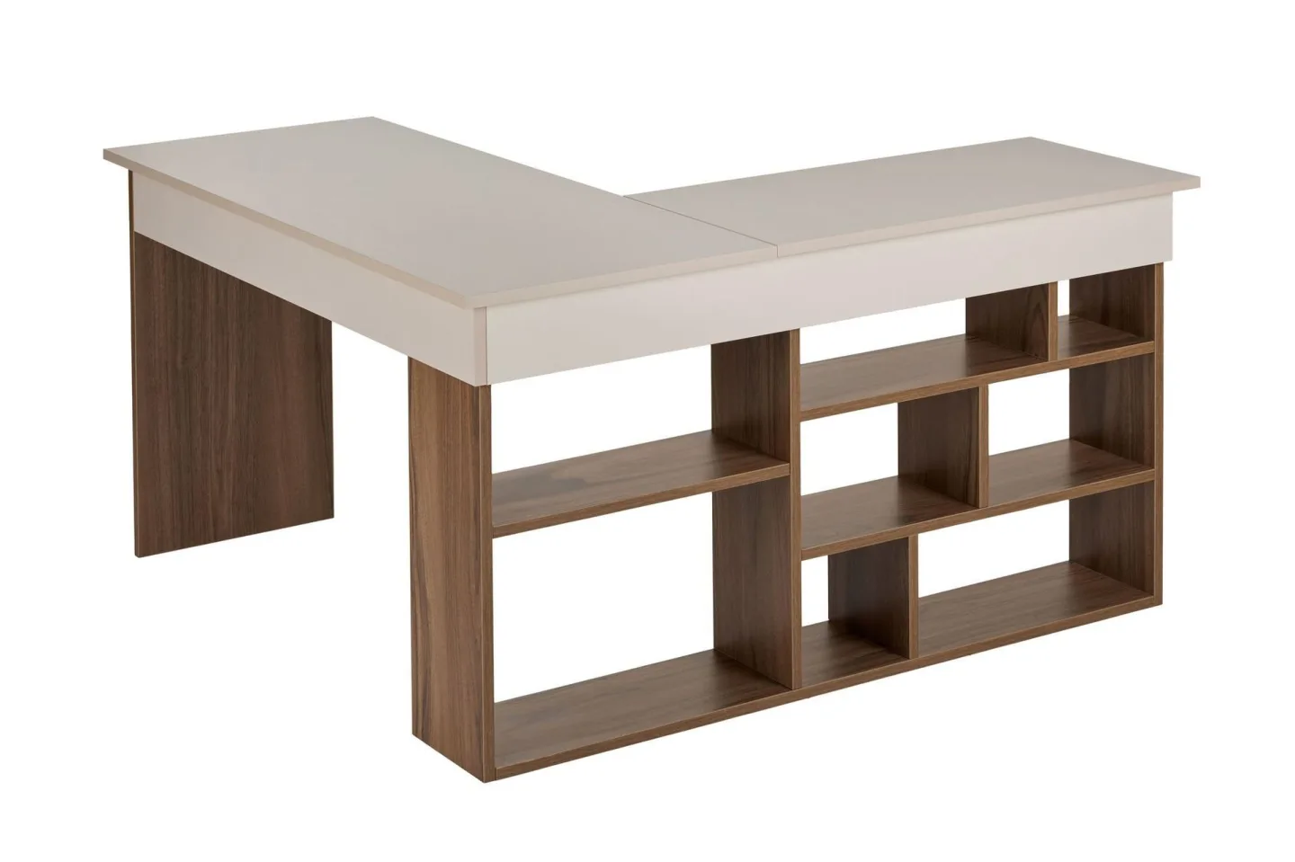 Regar Skrivbord 130x72x120 cm - Cashmere och Walnut