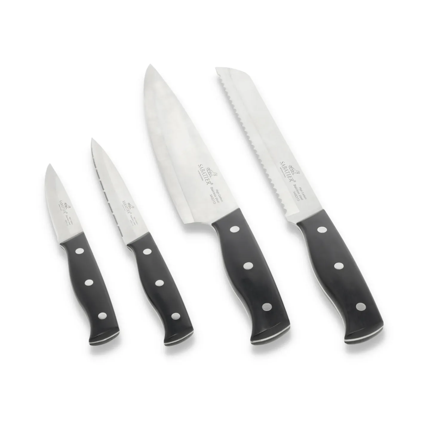 Lion Sabatier Lion Sabatier Austral Messerset 4-teilig Stahl-schwarz