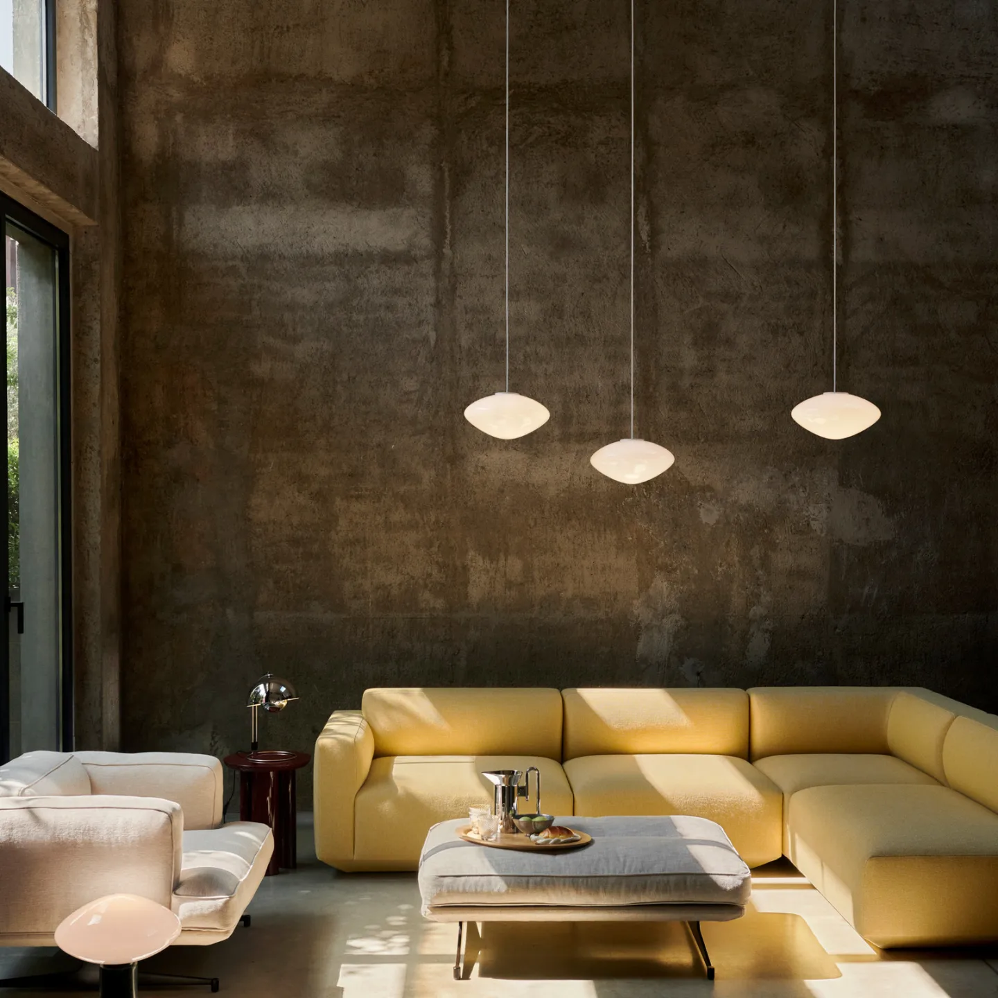 Mist AP15 pendellampe Matt White - &Tradition Mist All The Way To Paris - Stue - Design - Glass - Med en lyskilde