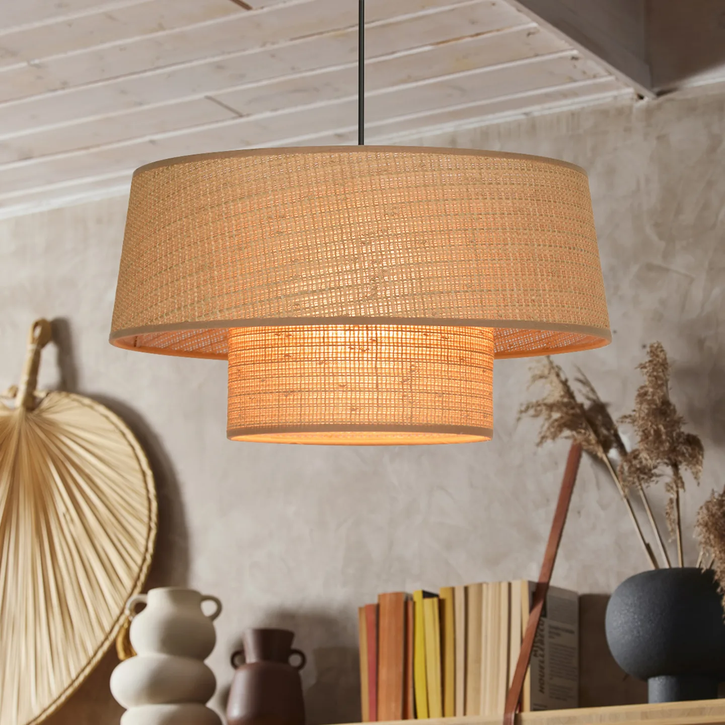 Mali Hängeleuchte jamaica Ø 38 cm Papier - Corep SAS - Wohnzimmer - Papier / Karton - Mit Schirm