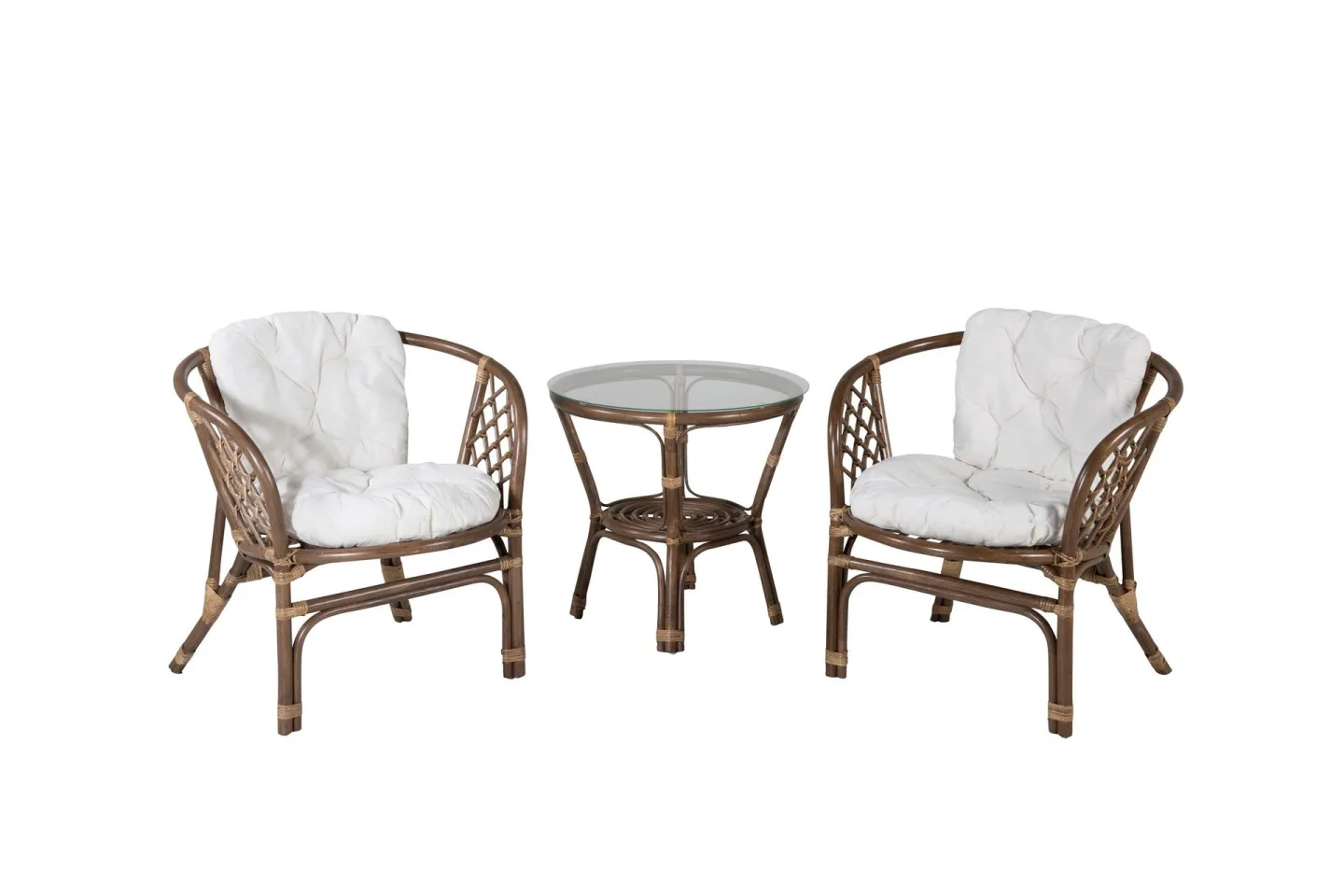 Wera Balkonggrupp 2-sits - Brun/Vit