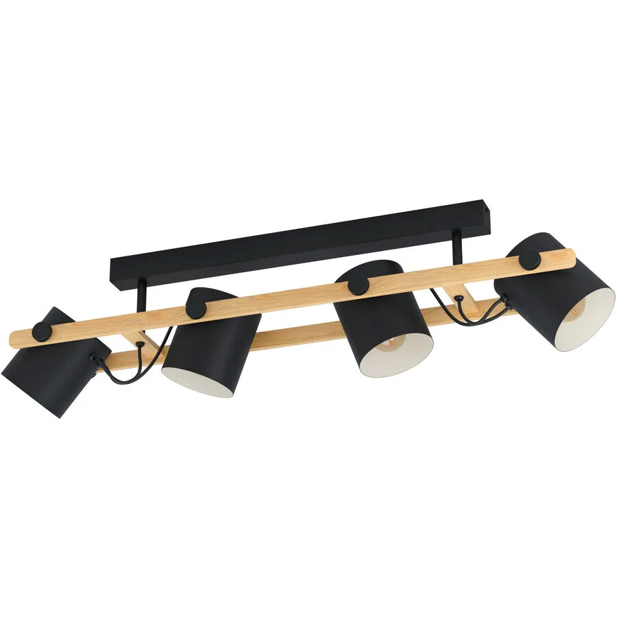Eglo Deckenlampe Hornwood Schwarz Stahl 19 cm 27.5 cm