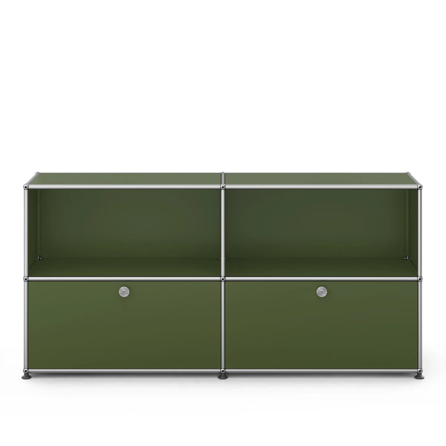 USM - USM Haller C2 Olive Green - Skänkar och sideboards - Fritz Haller & Paul Schärer - Grön - Metall