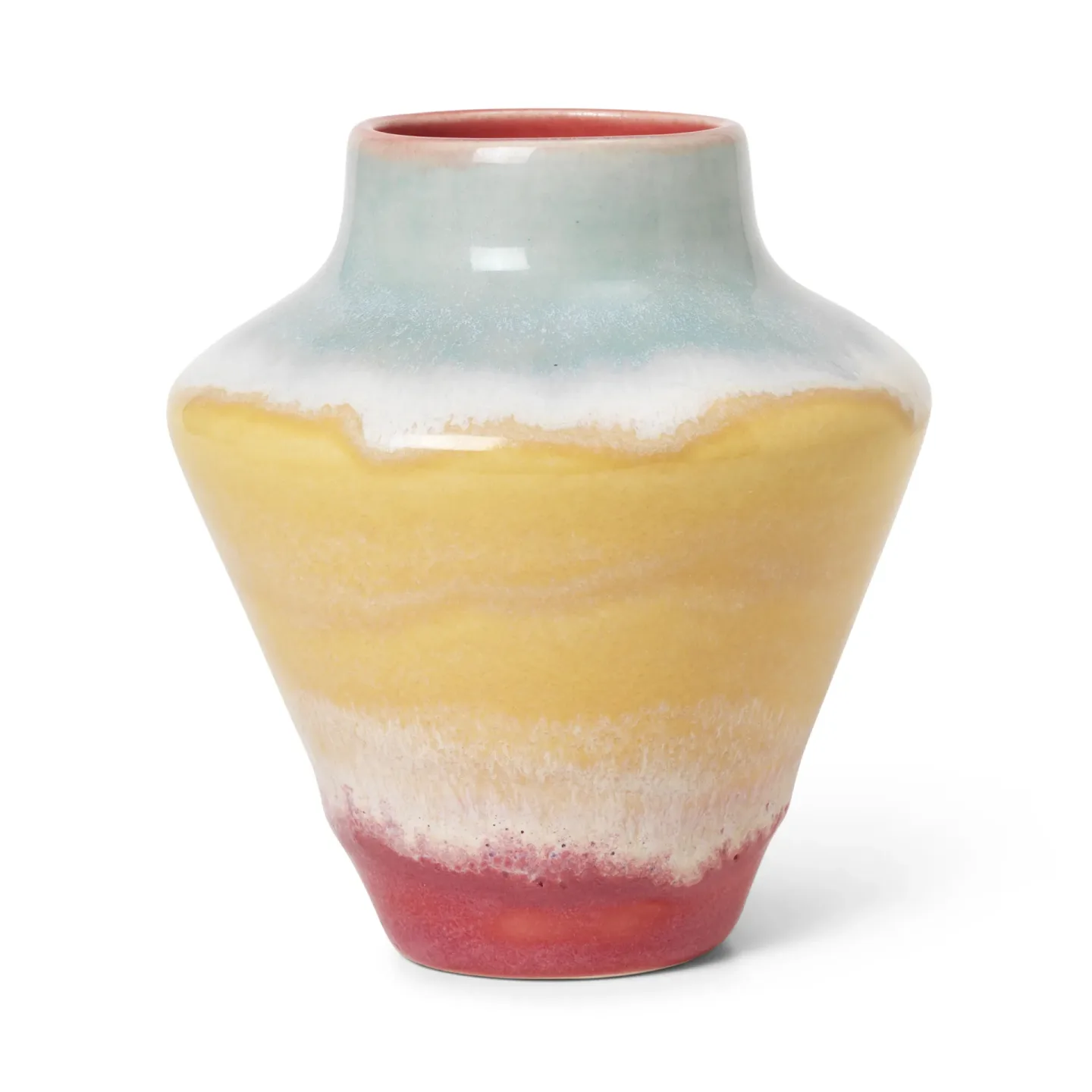 Kähler Poppery Vase 12 cm Pink-mint-gelb