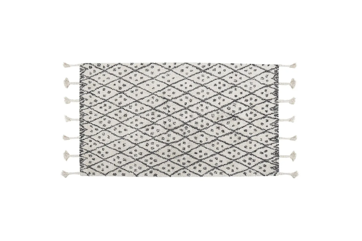 Agadir Bomullsmatta 80x150 cm - Svart/Vit