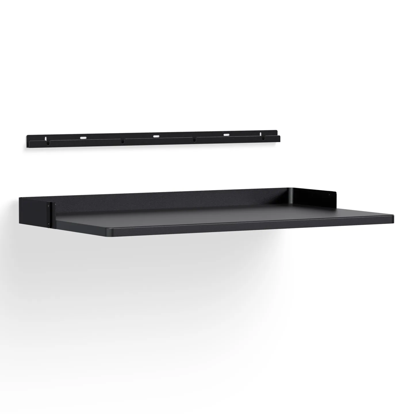 HAY - Pier System Work Shelf - Black Powder Coated Steel - Hyllor & Hyllsystem - Svart - Metall