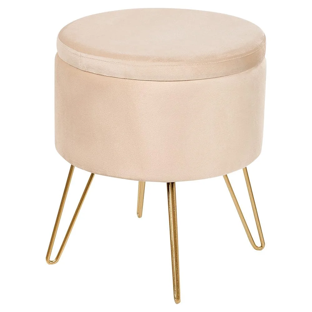 Puff Silas - Beige, guld