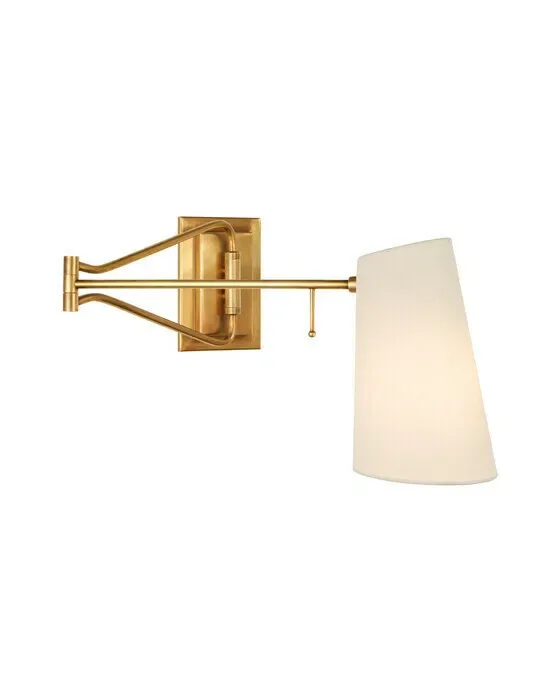 Keil Swing Arm Wall Light Antique Brass