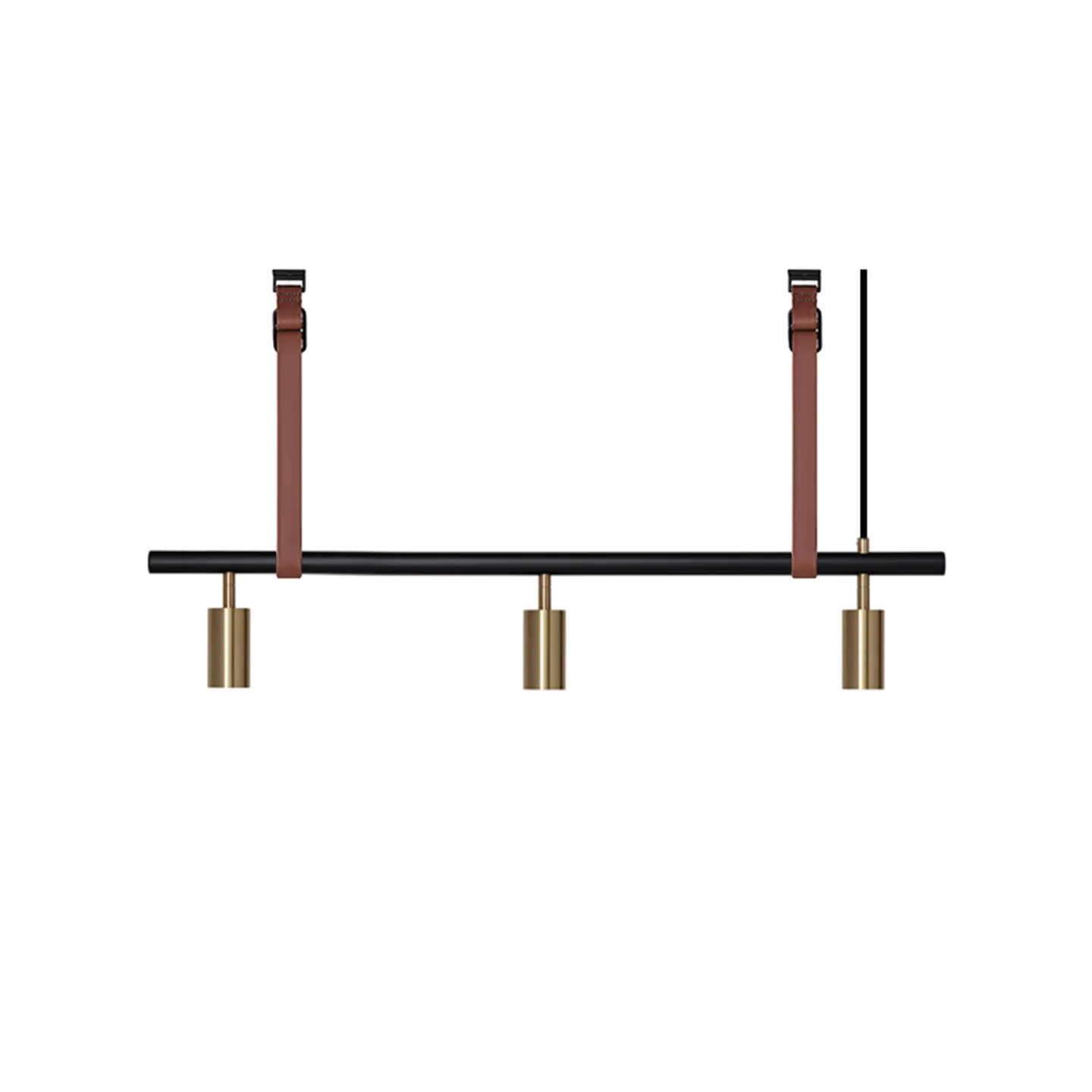 Rubn - Long John 3 Black/Brass / Brown Leather - Takkronor - Niclas Hoflin - Guld,Svart