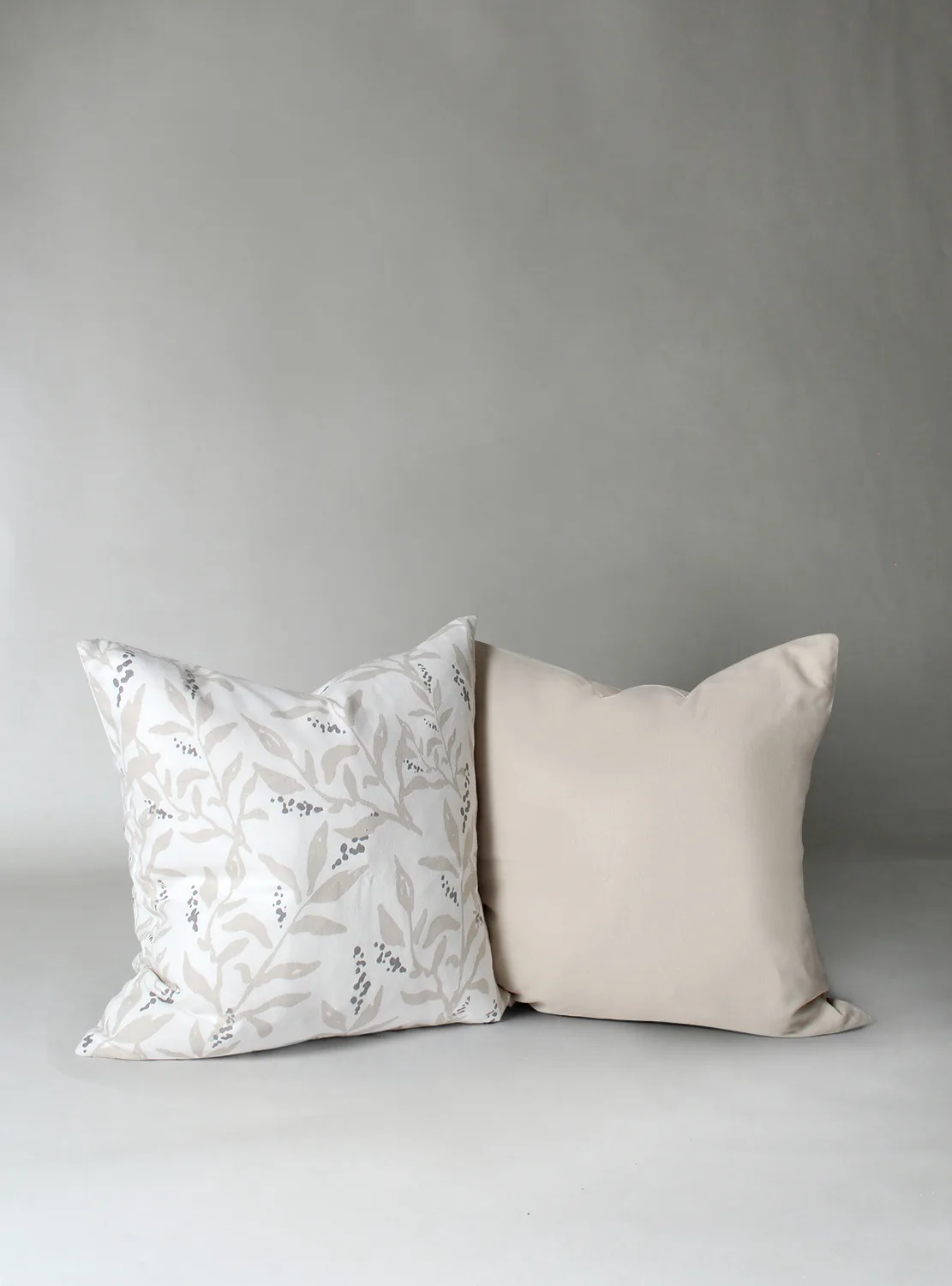 Putetrekk x 2 - Katri (beige) (Størrelse: 45 x 45)