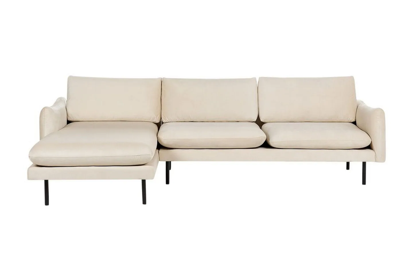 Woodal Hörnsoffa 4-sits - Beige/Svart