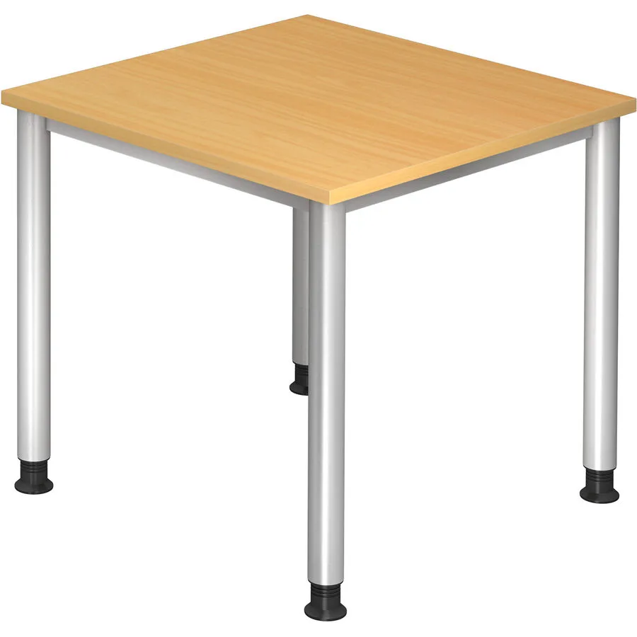 Schreibtisch Office buche Holzwerkstoff Höhenverstellbar B 80 T 80 cm