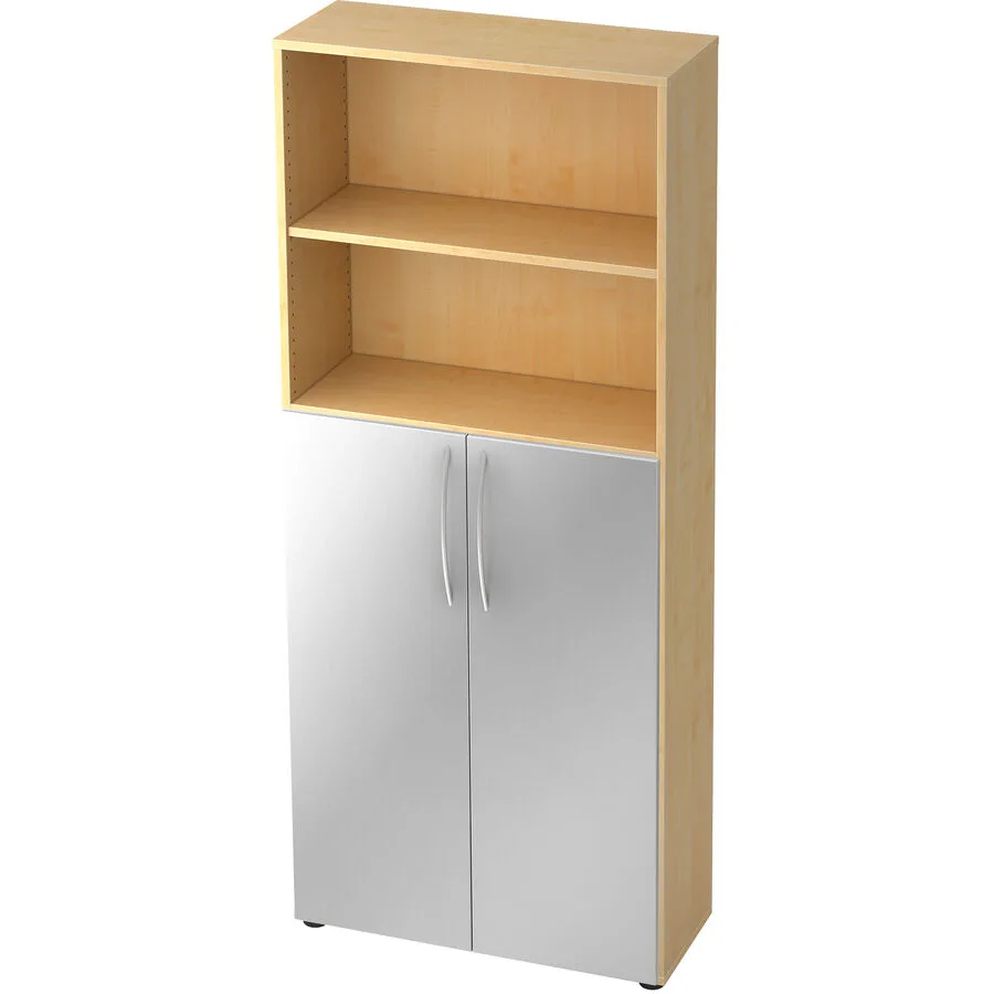 Regal Office silber Holzwerkstoff B 80 H 188 cm