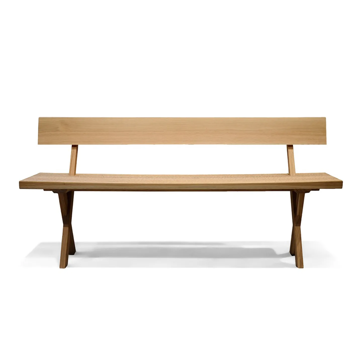 Zanat - Touch Bench with backrest, 160, Oljad ek - TV-bänkar - Studioilse - Träfärgad - Trä