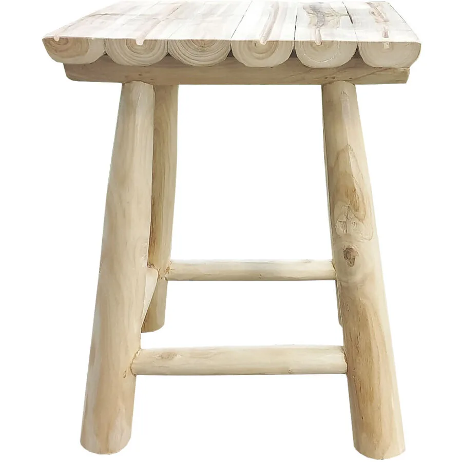 Hocker Garda natur Teak H 45 cm