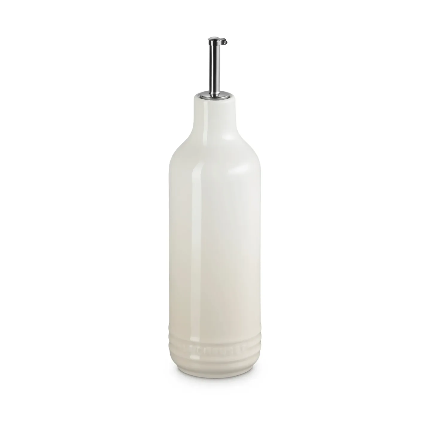 Le Creuset Signature Steingut Ölflasche 0,6 L Meringue