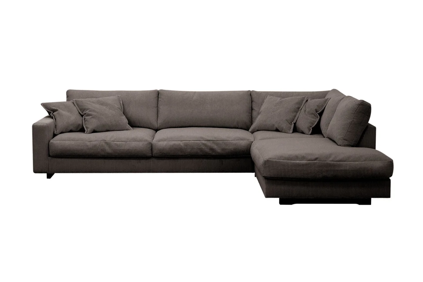 Valencia Extra Djup 4-sits Soffa med Schäslong Höger - Brun
