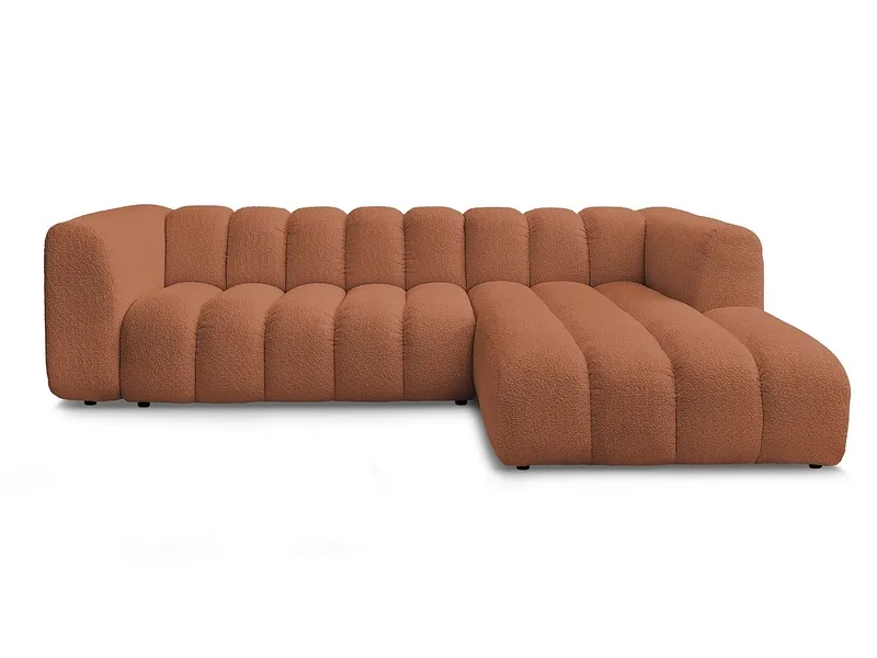 Ecksofa BOBOCHIC TALIA Boucle-Stoff orange