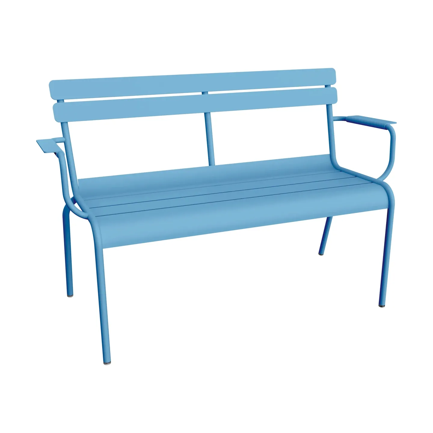 Fermob Luxembourg soffa med armstöd 131x55,5x86 cm Maya blue (blå)
