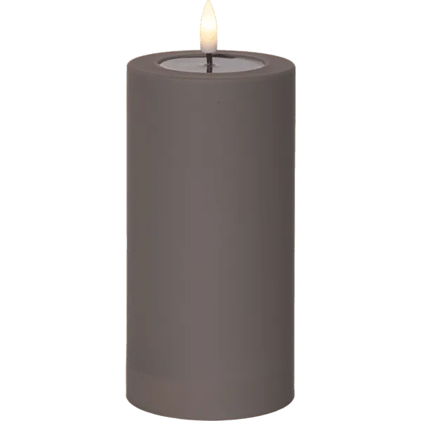 Star Trading - LED Blockljus Flamme Soft 18cm - Batteriljus - Brun