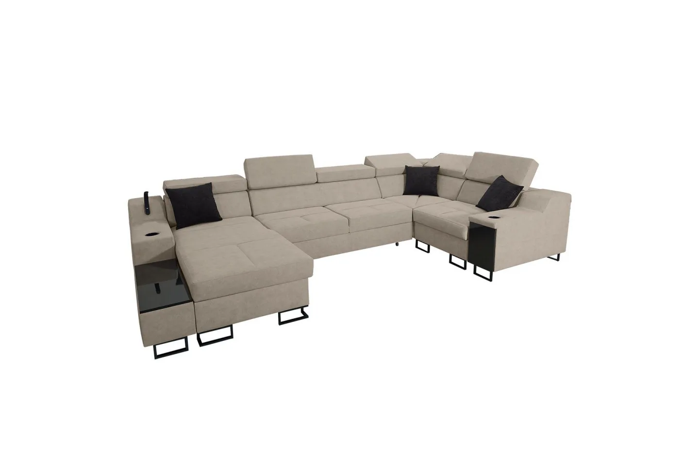 Seginus Hörnbäddsoffa m. Divan 5-sits 268x127 - Beige