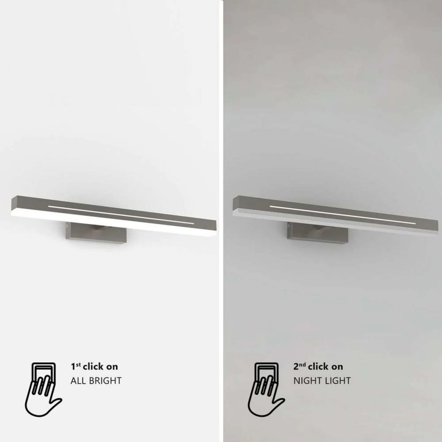 Otis 60 Wandleuchte Chrome - Nordlux - Badezimmer - Aluminium