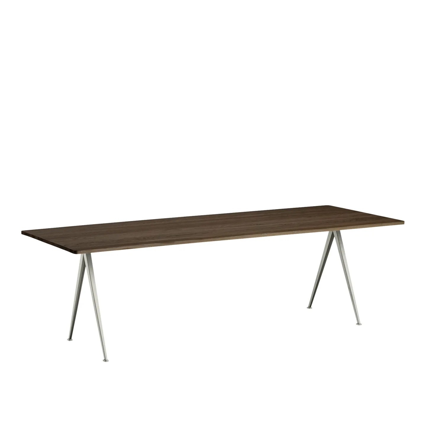 HAY - Pyramid Table 02 - Beige Base - Smoked Oak - 250x85 cm - Matbord - Friso Kramer,Wim Rietveld - Träfärgad - Metall/Trä