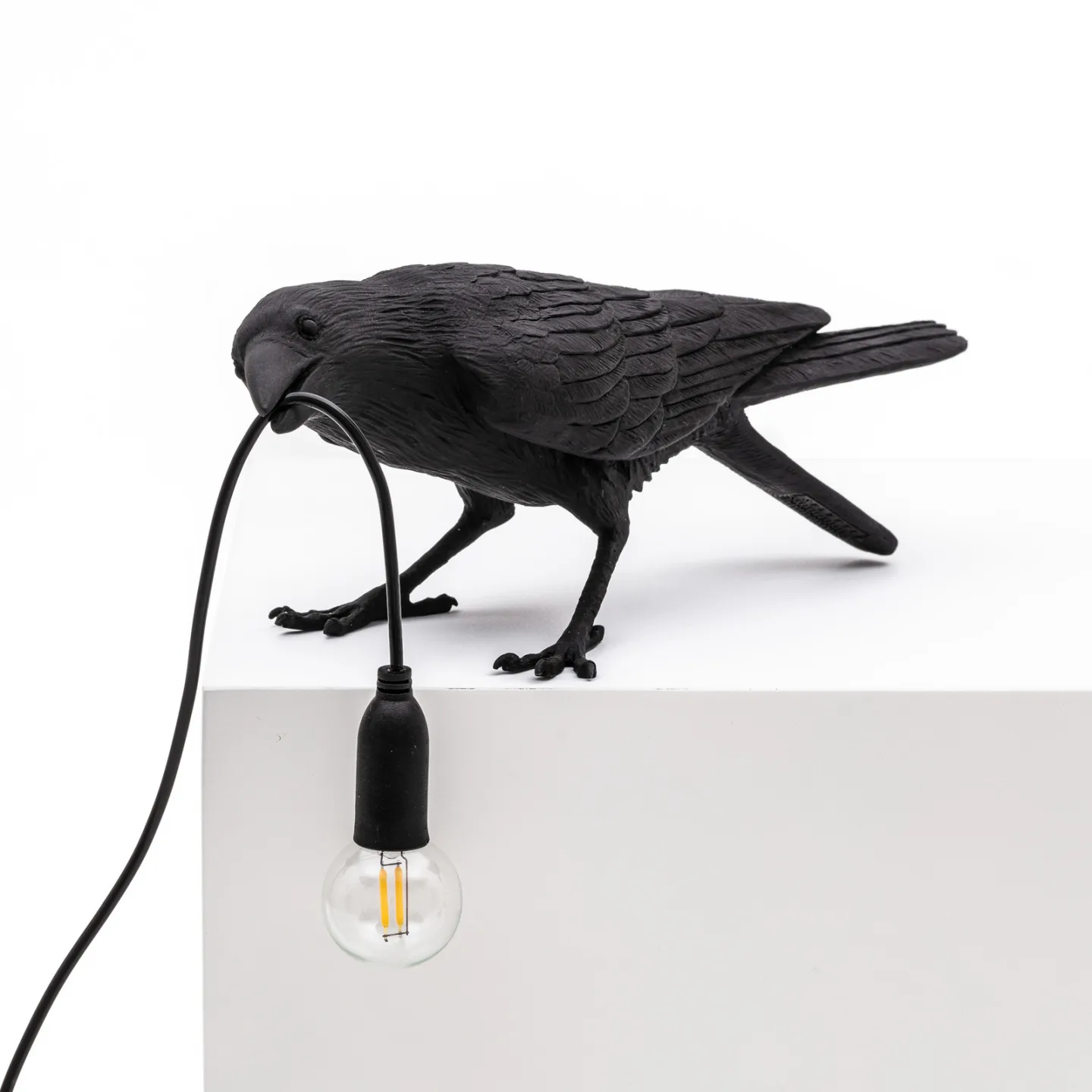 Bird Lamp Playing Tischleuchte Schwarz - Seletti - Wohnzimmer - Design - Kunststoff