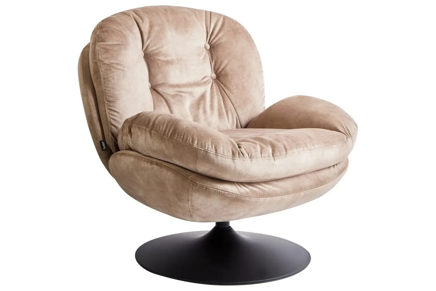 Svängbar fåtölj Nolvik - Sandbeige, svart