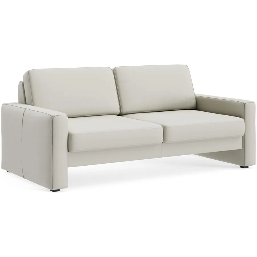 Sofa Devin Leder Weiss/grauweiss B 180 T 90 cm - Möbel Konfigurator: Traummöbel individuell zusammenstellen